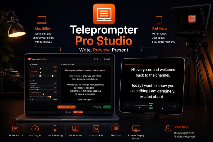 Teleprompter Pro Studio im Einsatz