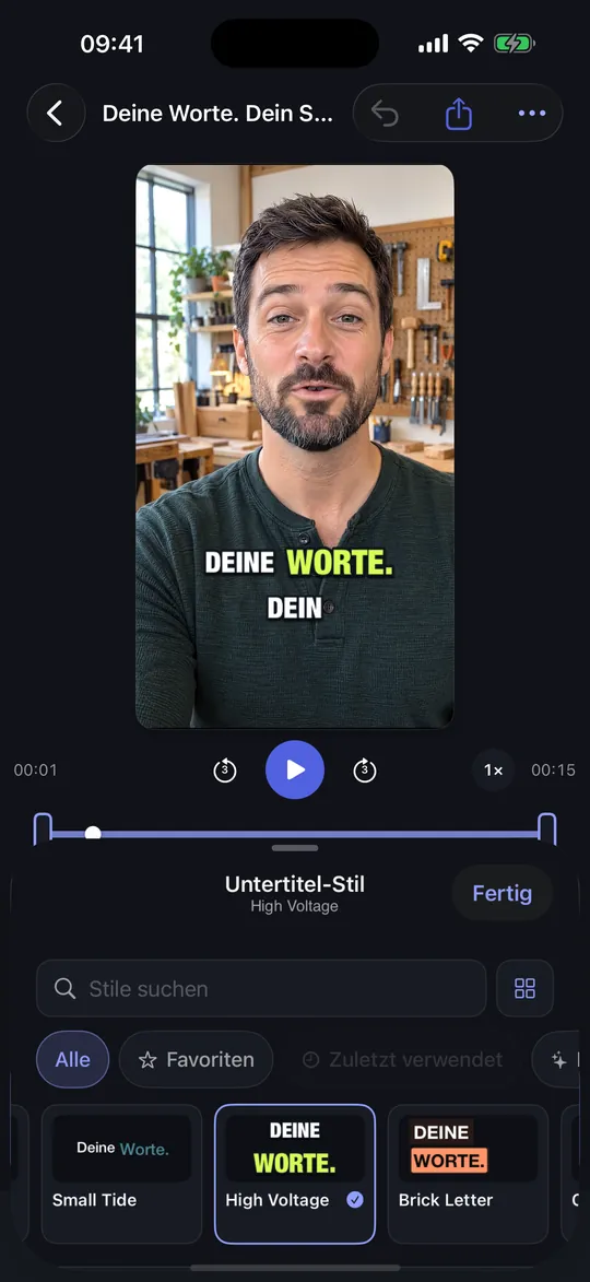 CaptionAgent auf dem iPhone