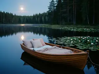 Le bateau du sommeil – image de couverture de l’app, générée par IA