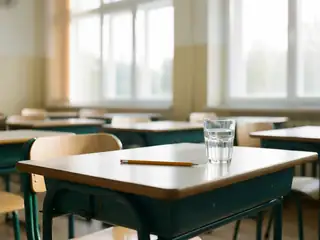 Le calme avant l’examen – image de couverture de l’app, générée par IA