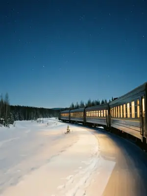 Train de nuit vers le Nord – image de couverture de l’app, générée par IA