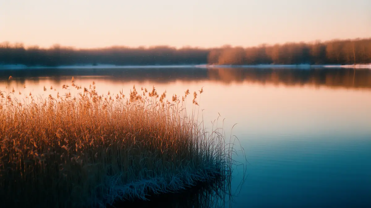 Ruhiger See am Abend