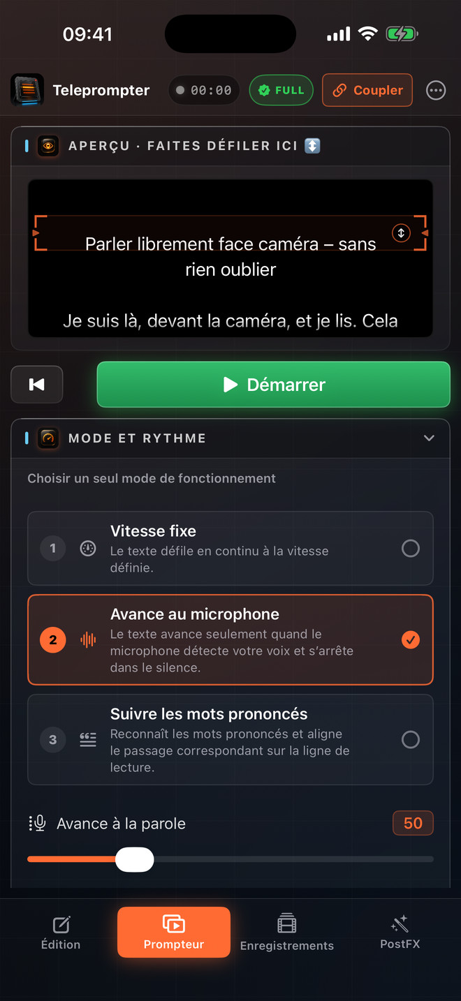 Votre téléprompteur pour filmer.