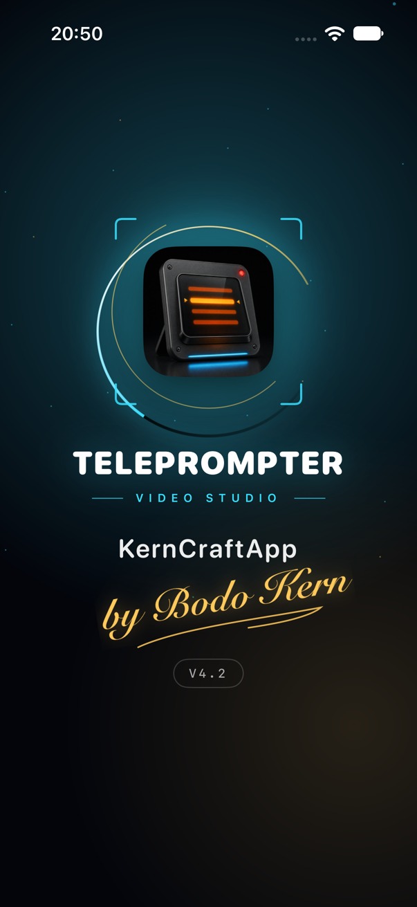 Teleprompter · KernCraftApp · by Bodo Kern · V4.2